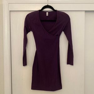 American Apparel Bodycon Wrap Front Dress